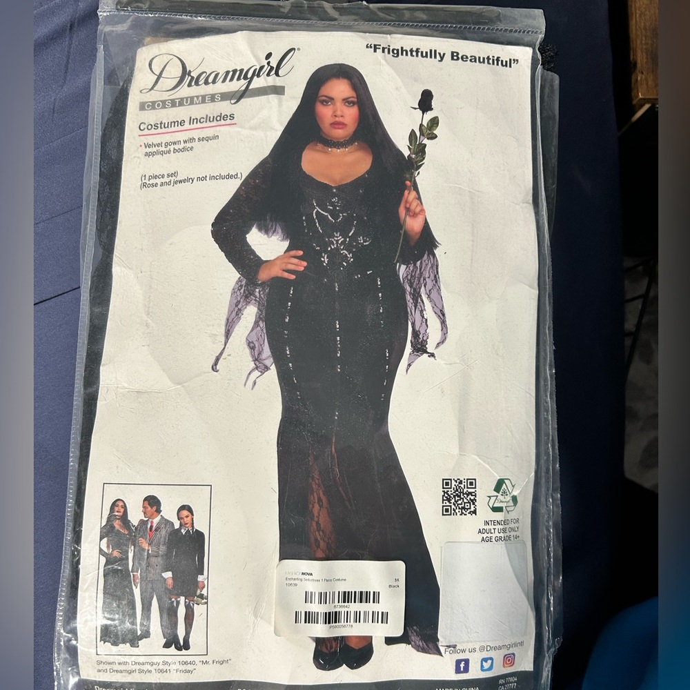 Dreamgirl Gothic Black Lace Gown 3X